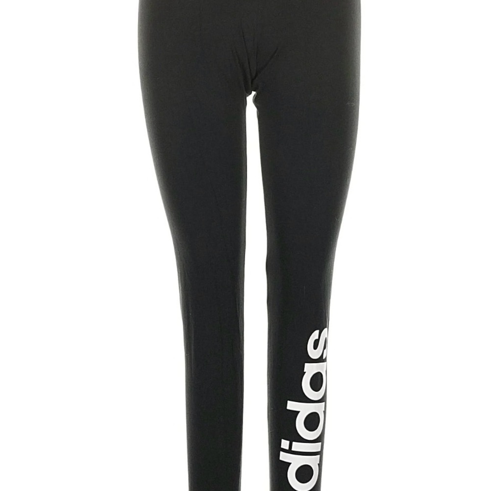 Plus size adidas Black Logo Athletic Leggings - Picture 4 of 4